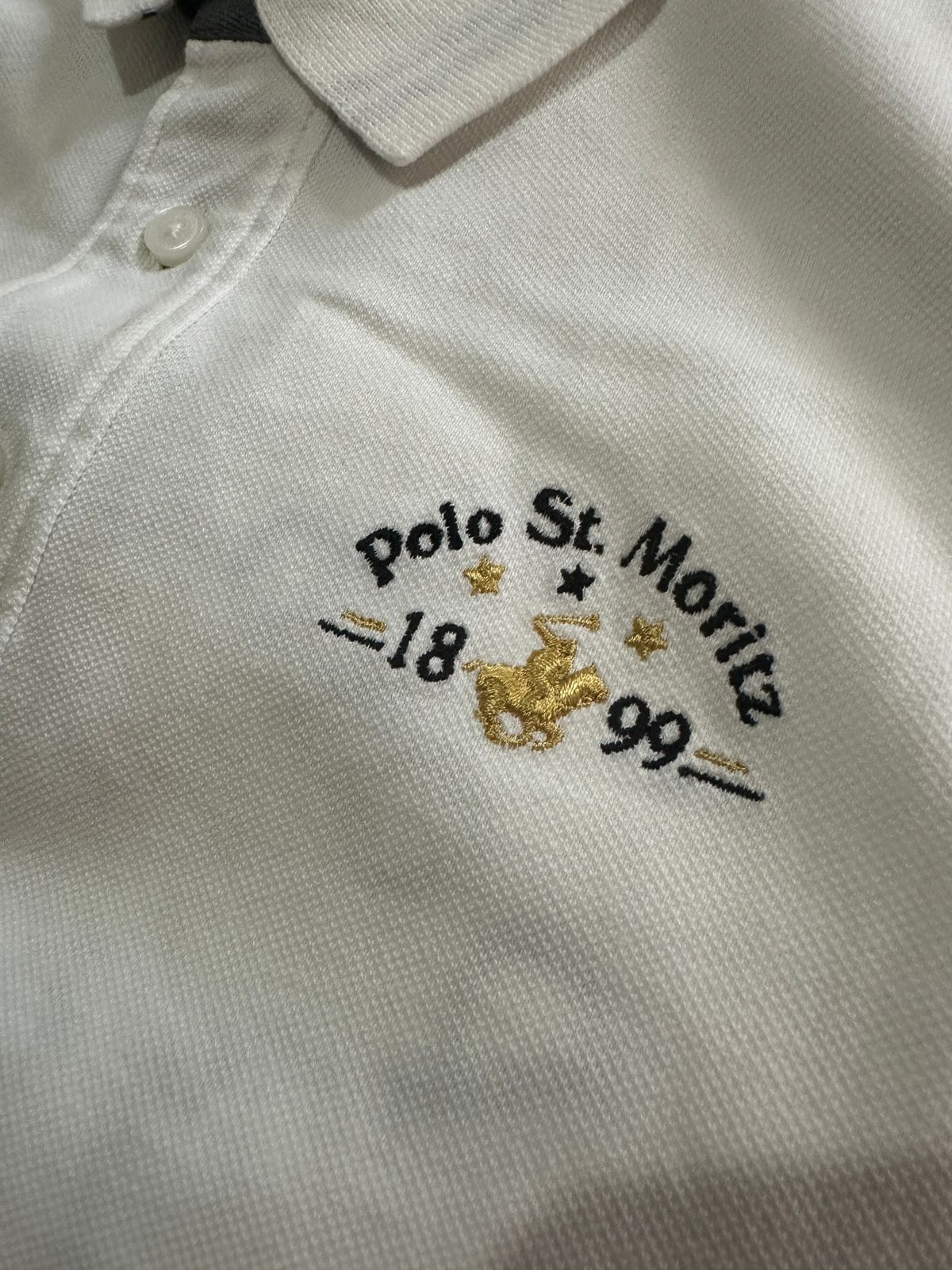 Polo Shirt Estampada Branca