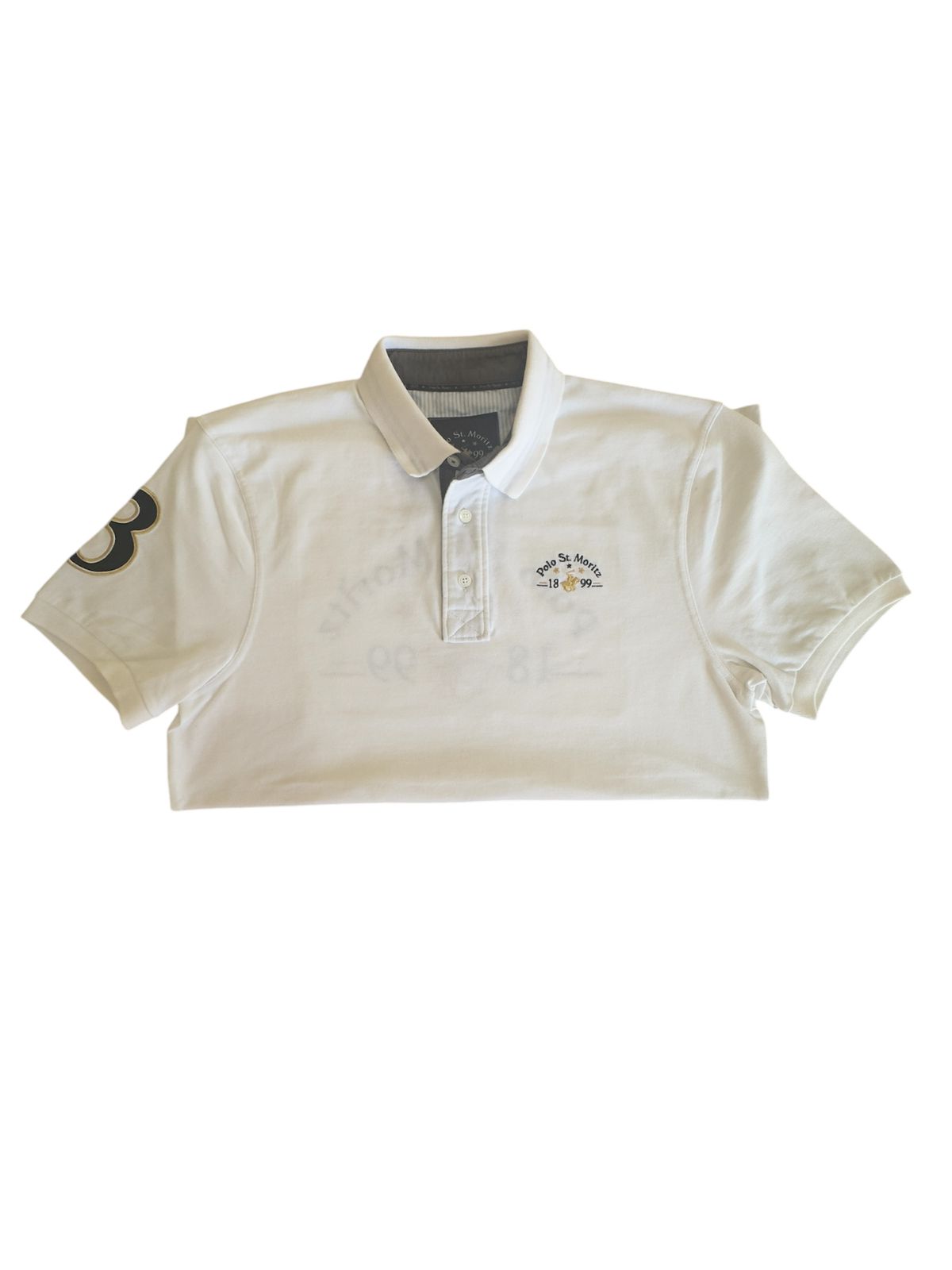 Polo Shirt Estampada Branca